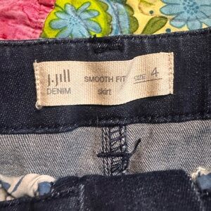 J. Jill Dark Blue Denim Skirt